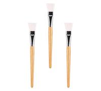 IMIKEYA 3pcs Facial Mask Applicator Brush Set for Women, Reusable Fiber Material Beauty Tools, Beige Colour, for Applying Mud and Sleeping Face Masks
