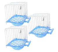 IMIKEYA 3pcs Finch Plastic Nest Box Parakeets Nest Box Secure Breeding Environment Privacy for Sensitive Birds Iron Wire Plastic 6.3x6.1x5 Inch Egg Incubation Nesting for Finches Parakeets