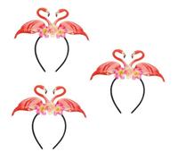 IMIKEYA 3pcs Flamingo Headbands for Women Lightweight and Comfortable Costume Accessory for Beach Parties Hawaiian Gatherings and Birthday Celebrations Bopper Design