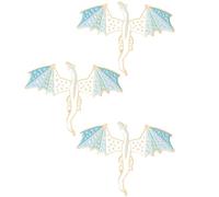 IMIKEYA 3pcs Flying Dragon Brooch Metal Dinosaur Collar Pin for Clothes Hat Scarf Aesthetic Enamel Pin Jewelry for Men Women