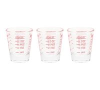 IMIKEYA 3pcs Glass Milk Measuring Cups with Scale 30ml Each, Lightweight and Easy to Carry Portion Cups for Coffee Bar and Restaurant Use, Simple and Practical Milk Containers