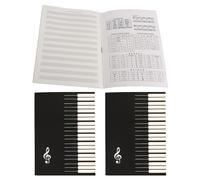 IMIKEYA 3pcs Guitar Piano Stave Notebook Music Composition Book for Music Practice Staff Notebook for Beginners Chord Book for DIY Journal