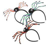 IMIKEYA 3pcs Halloween Spider Hairband Cloth Spider Shape Headwear