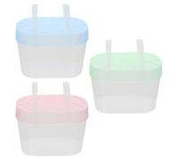 IMIKEYA 3pcs Handheld Pet Carrier Pet Handheld Box Portable Plastic Small for Hamster and Gerbil Travel Trips Random Color