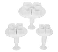 IMIKEYA 3pcs Hydrangea Shaped Fondant Plunger Molds for Cake Decorating with Food-Grade Hard Plastic, Simple Design, Easy to Use, for Petal Paste and Craft Clays in DIY Cooking and Craft