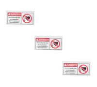 IMIKEYA 3pcs Magnetic Field Warning Sticker Safety Decal for Metal Implant Caution Easy to Apply Indoor Outdoor Use Alert for Safety Compliance