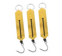 IMIKEYA 3pcs Mechanical Hanging Scale Heavy Duty Luggage Weight Scale Yellow Portable Pocket for Travel Kitchen Outdoors Accurate Weighing