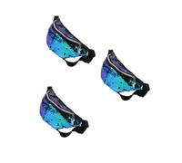 IMIKEYA 3pcs Mermaid Sequin Waist Pouch Bag Sling Bag for Women Outdoor Fanny Pack Sports Accessory Fashion Design Hands
