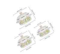 IMIKEYA 3pcs Mini Enamel Saucepan Set with Handles Small Stock Pots 16-18-20cm Flat Bottom Cooking Pots for Soup and Stew Cookware for Kitchen and Daily Use