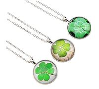 IMIKEYA 3pcs Necklaces for Women Stylish Neck Pendant Jewelry for Patrick Day Birthday Celebrations Simple Durable Design Elegant for Ladies