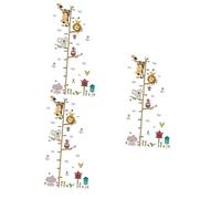 IMIKEYA 3pcs Nursery Wall Decals Animal Height Measurement Wall Decal Removable Zoo Mural Stickers for Boys and Girls Shape Stickers for Decor