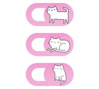 IMIKEYA 3pcs Pink Cat Camera Cover Set for Laptop Tablet Webcam Privacy Protector Slide Anti-Peeping Camera Cover Compatible Computer and Smartphone