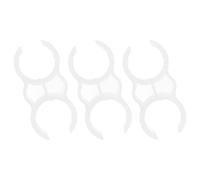 IMIKEYA 3pcs Plastic Double Pipe Clamp Broom and Dustpan Clip Connector for 19mm Poles Cleaning Tool Attachment Fastener Home Sweeping Accessory