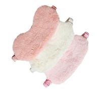 IMIKEYA 3pcs Plush Eye Mask Set with Contoured Fit and Stress Relieving Chinlon Material, Comfortable and Practical Eye Cover for Sleeping and Travel Random Color