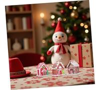 IMIKEYA 3pcs Polymer Clay Gingerbread House Ornaments Christmas Tree Hanging Decorations with Candy Accents for Xmas Party Scene Layout and Holiday Home Decor