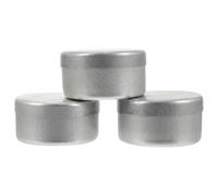 IMIKEYA 3pcs Portable Aluminum round Tin Weighing Jars Smooth Surface for Labs Soil Weighing Holders, Compact Size and Fine Craftsmanship for Chemistry Teaching and Interest Development
