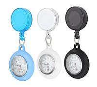 IMIKEYA 3pcs Retractable Digital Nurse Pocket Watch with Silicone Cover and Safe Bumpers for Nursing Students in Fields, Graduation Week