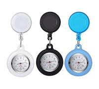 IMIKEYA 3pcs Retractable Nurse Watches Clip-on Lapel Pocket Watches with for Nurses and Doctors