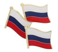 IMIKEYA 3PCS Russian Flag Lapel Pin Durable Metal Badge for School Events Team Activities Eye Catching Design Versatile Use as Collectible Wearable Pin