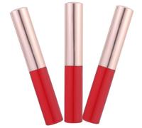 IMIKEYA 3pcs Silicone Lip Brush Cap Portable Round Head Lipstick Applicator Wand Makeup Brush for Women Lip Gloss and Balm Blending Tool