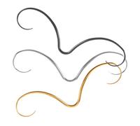 IMIKEYA 3pcs Small Stainless Steel Fake Septum Rings Comfortable Burr Nose Piercing Jewelry for Men and Women Mustache Design Safe Smooth Finish Nose Septum Piercing Accessories