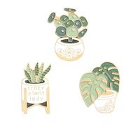 IMIKEYA 3pcs Succulent Brooch Cartoon Brooch Stylish Pin for Clothes Potted Plants Shaped Clothes Accessory Decorative Garden Accessories