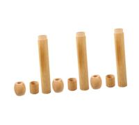 IMIKEYA 3sets Bamboo Toothbrush Stand for Countertop Storage Travel Toothbrush Container Organizer for Bathroom Organization and Camping