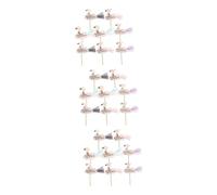 IMIKEYA 3sets Flamingo Cake Toppers Set Adorable Birthday Decorations for Boys Purple Black Picks for Multi Tiered Cakes Easy to Use Safe for All Ages 8pcs*3