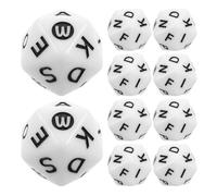IMIKEYA 40pcs 20-sided Acrylic Word Vocabulary Dice, Educational Alphabet Lettered Dice Set to Boost Creativity and Language Arts Learning, for Travel and Classroom Education