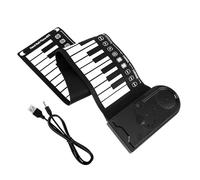 IMIKEYA 49 Keys Portable Electronic Piano Foldable Silicone Keyboard with Adjustable Volume Built-In Speaker Compact Lightweight Design for Beginners and Children