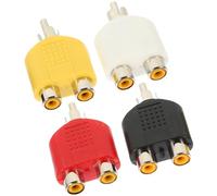 IMIKEYA 4pcs 4pcs Y Splitter Adapter Double Female to Single Male