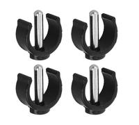 IMIKEYA 4pcs Black Walking Stick Clips Cane Accessories C-Shaped Locking Pins M6x28mm for Φ22mm Tubes Walker Latch Clamps Crutch Holders Non-Slip Mobility Aid Parts for Walking Canes