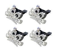 IMIKEYA 4pcs Car Perfume Clip with Rhinestone Tiara Design, Elegant Zinc Alloy Material, Eliminates Unpleasant Smell, Creates Charming Atmosphere, Gift for Car Interior Decor