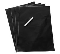 IMIKEYA 4pcs Chalkboard Papers Blackboard Stickers with White Chalk Self-Adhesive Black Boards Sheets for Drawing Removable Chalk Board Decal On Wall for Office Home School Classroom