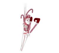 IMIKEYA 4pcs Christmas Tree Picks with Knitted Hats Elf Legs Candy Cane Lollipop Ornaments for Xmas Wreath Vase Filler DIY Holiday Crafts Decorations