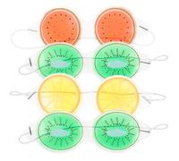 IMIKEYA 4PCS Cooling Gel Eye Mask for Reusable PVC Eye Cover with Mixed Color Matte Fruit Pattern and Light Blocking
