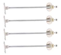 IMIKEYA 4pcs Door Stay Lid Support Hinge for Kitchen Cabinets and Wardrobes, Iron Material with Full Buffer Design, Round Base, Stable and Practical Cupboard Hinge Support