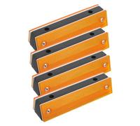 IMIKEYA 4Pcs Double Sided Reflective Markers Rectangular Road Reflectors for Driveway Safety High Visibility Delineator for Garage and Highway Use Enhance Road Awareness
