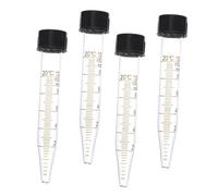 IMIKEYA 4pcs Glass Spiral Graduated Test Tubes with Lids Transparent Sealed Laboratory Tubes for Biochemistry and Molecular Biology Experiments