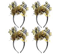 IMIKEYA 4Pcs Glitter Star Hair Hoop Happy Year Headband Tiara Photo Ready Accessory for Graduation Parties Themed Celebrations Vibrant Party Favor for Memorable Moments
