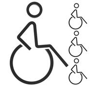 IMIKEYA 4pcs Handicap Bathroom Sign: Acrylic Disabled Wheelchair Sign Unisex Accessible Toilet Signage Disability Washroom Door Plaque For Business