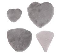 IMIKEYA 4pcs Heart Shaped Powder Puff Set for Makeup Application, Skin Friendly Pure Cotton Material, Washable and High Density, for Face Cosmetic Use and Daily Beauty Routine