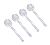 IMIKEYA 4pcs Honey Stirring Glass Rods for Pastry Chefs and Beekeepers Wedding Favor Viscous Substance Mixing