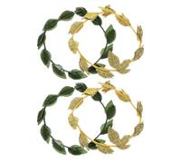 IMIKEYA 4pcs Leaf Crown Fantasy Elf Headband Greek Roman Wreath Leaf Headwear for Masquerade Carnival Wedding Nymph Costume Parties