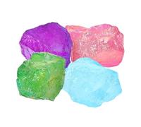 IMIKEYA 4pcs Mixed Color Crystal Stones for Fish Tank and Flower Pot Decoration, Natural Electroplated Aroma Diffuser Decorative Pieces Suitable for Offerings and Home Display Random Color