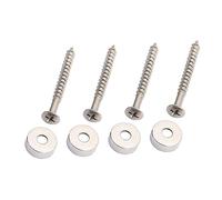 IMIKEYA 4Pcs Neck Joint Bushings with Screws for Electric Guitar Parts Durable Silver Ferrules for Guitar and Bass Lightweight and Easy to Install