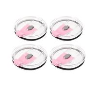 IMIKEYA 4pcs Pink Spill Proof Tumbler Lid Replacement for 30 Oz Mug with Straw Compatible Flip Cover, Thermal Insulation and Easy to Replace, for Commutes and Sports Activities