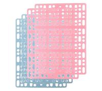 IMIKEYA 4pcs Plastic Rabbit Foot Pads Cage Mats for Bunny Chinchilla Cat, Supple Square Floor Cushions Not Easy to Wear, for Bathroom Or Balcony Use