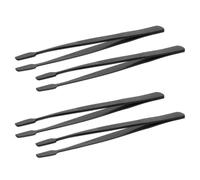 IMIKEYA 4pcs Precision Stamp Tweezers with Straight Fine Tips, Stainless Steel Craft Tool for Stamp Collecting and Delicate Paper Handling, Anti-Static and Precision Grip Design