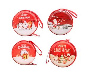 IMIKEYA 4pcs Red Christmas Coin Purses, Wear Resistant Iron Material, Organised Design, for Festival and Can Be Put in Your Bag Or Backpack Assorted Style Assorted Style